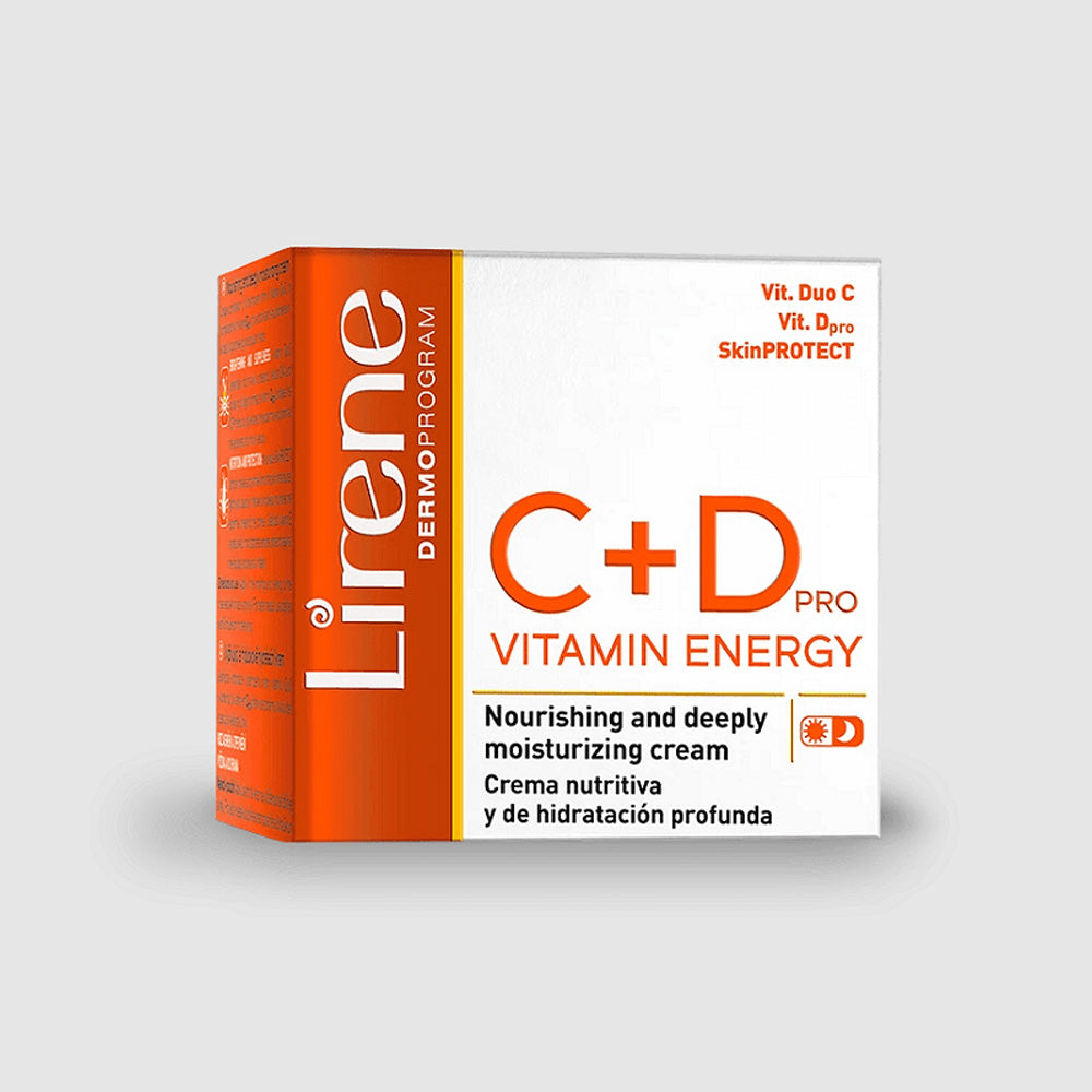 Cremă-gel hidratantă și iluminatoare Lirene VITAMIN ENERGY C+D PRO 50 ml