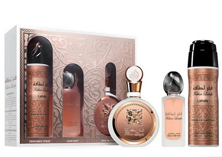 Set Fakhar Femme (Parfum + deodorant + ceață de păr)